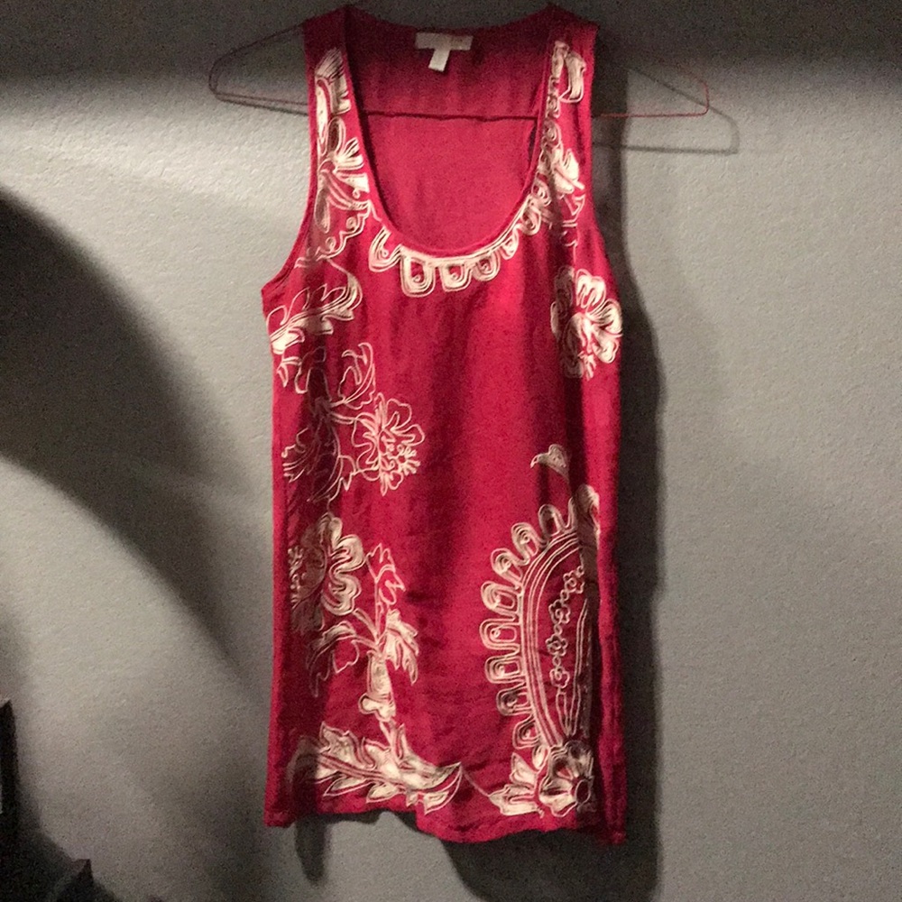 Hot pink sheer blouse